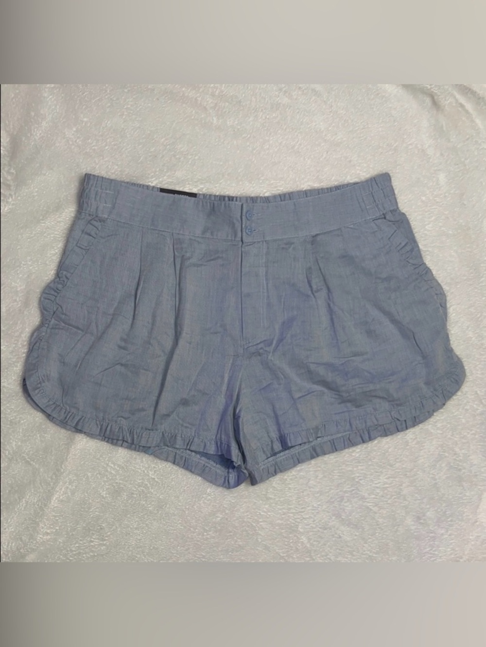 Who What Wear Mid-Rise Ruffled Edge Shorts